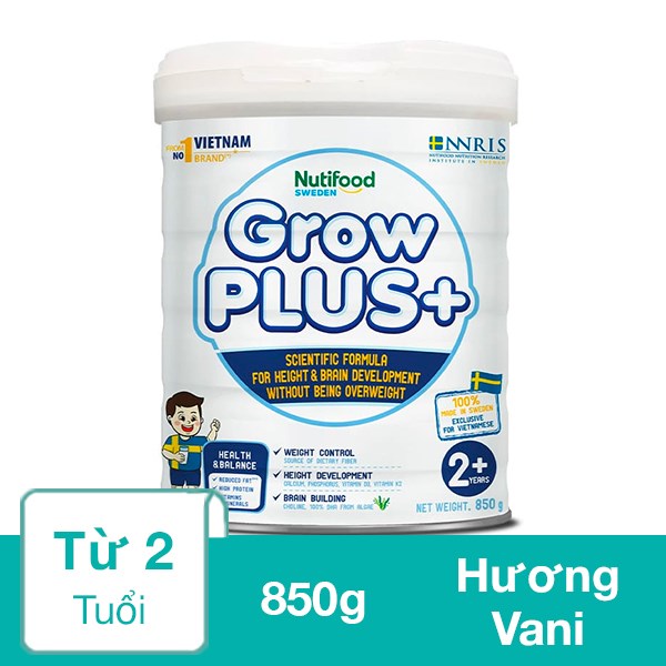 [🛒🇻🇳]Sữa bột Nutifood GrowPLUS+ trắng hương vani 850g (từ 2 tuổi) kiểm soát cân nặng – Nutifood , SKU – 264249 – avakids.com 🇻🇳🛒Top1Shop🛒 🇻🇳Top1Vietnam🇻🇳 🛍🛒🇻🇳