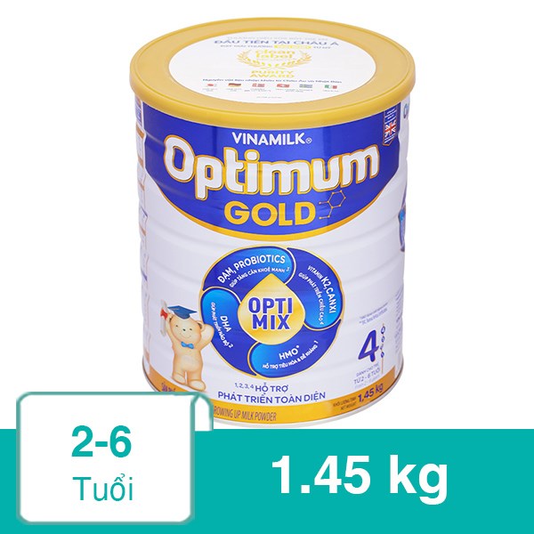 [🛒🇻🇳]Sữa bột Vinamilk Optimum Gold số 4 1.45 kg (2 – 6 tuổi) – Optimum , SKU – 235950 – avakids.com 🇻🇳🛒Top1Shop🛒 🇻🇳Top1Vietnam🇻🇳 🛍🛒🇻🇳