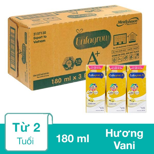 [🛒🇻🇳]Thùng 24 hộp sữa pha sẵn Enfagrow A+ 360° Brain DHA+ hương vani 180 ml (từ 2 tuổi) – Enfa , SKU – 262980 – avakids.com 🇻🇳🛒Top1Shop🛒 🇻🇳Top1Vietnam🇻🇳 🛍🛒🇻🇳