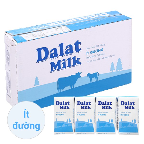 [🛒🇻🇳]Thùng 48 hộp sữa tươi tiệt trùng Dalat Milk ít đường 110 ml (từ 1 tuổi) – Dalat Milk , SKU – 264154 – avakids.com 🇻🇳🛒Top1Shop🛒 🇻🇳Top1Vietnam🇻🇳 🛍🛒🇻🇳
