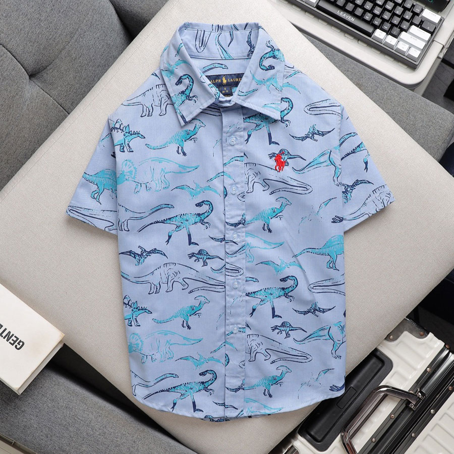 [🛒🇻🇳][13kg-50kg] Sơ mi tay ngắn đẹp xuất sắc cho bé hàng may lên từ vải xuất dư màu xanh khủng long – Ralph Lauren , SKU – SM133-4 – besanhdieu.com 🇻🇳🛒Top1Shop🛒 🇻🇳Top1Vietnam🇻🇳 🛍🛒🇻🇳