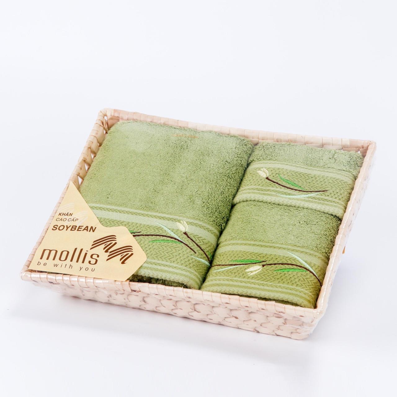 [🛒🇻🇳]Bộ Rổ Tre 3 Khăn Tắm Mặt Tay Mollis Soybean P019 (BMB4 – FMD4 – HME2) Tặng Túi Giấy Cao Cấp – Khăn Quà Tặng , SKU – – mollis.com.vn 🇻🇳🛒Top1Shop🛒 🇻🇳Top1Vietnam🇻🇳 🛍🛒🇻🇳