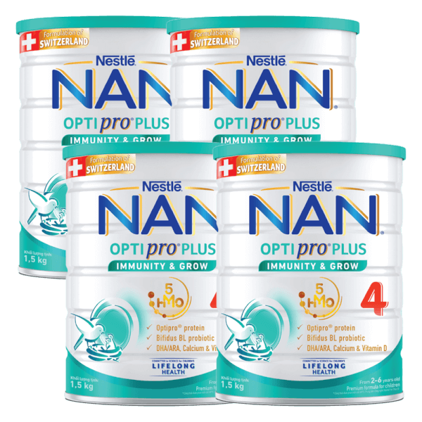 [🛒🇻🇳]Combo 4 Sữa Nan Optipro PLUS 4 1.5kg, với 5HMO, Công thức từ Thụy Sĩ (2-6 tuổi) – Nestle NAN Optipro PLUS , SKU – 2485000000005 – concung.com 🇻🇳🛒Top1Shop🛒 🇻🇳Top1Vietnam🇻🇳 🛍🛒🇻🇳