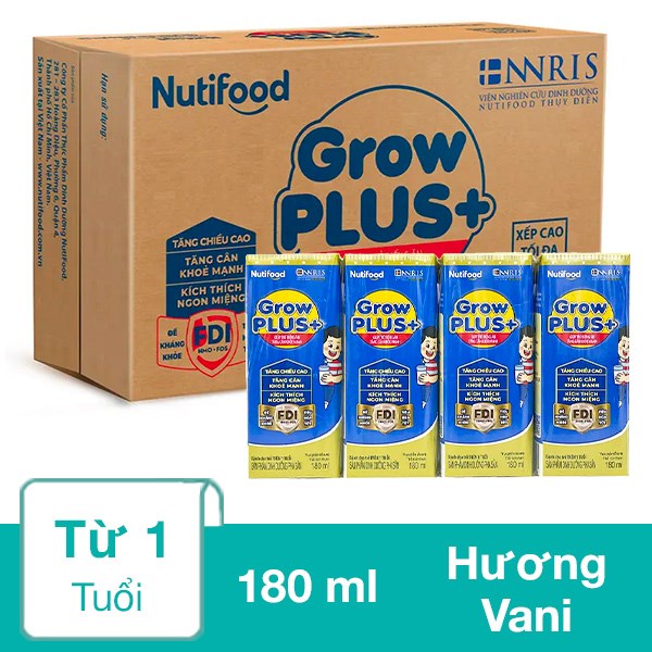 [🛒🇻🇳]Thùng 48 hộp sữa pha sẵn Nutifood GrowPLUS+ xanh hương vani 180 ml cho trẻ biếng ăn (từ 1 tuổi) – Nutifood , SKU – 86290 – avakids.com 🇻🇳🛒Top1Shop🛒 🇻🇳Top1Vietnam🇻🇳 🛍🛒🇻🇳