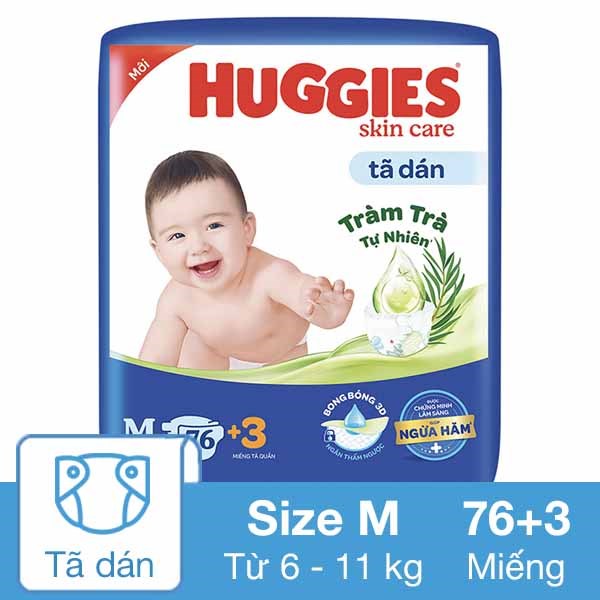 [🛒🇻🇳]Tã dán Huggies Skincare size M 76 + 3 miếng (6 – 11 kg) – Giao bao bì ngẫu nhiên – Huggies , SKU – 216280 – avakids.com 🇻🇳🛒Top1Shop🛒 🇻🇳Top1Vietnam🇻🇳 🛍🛒🇻🇳
