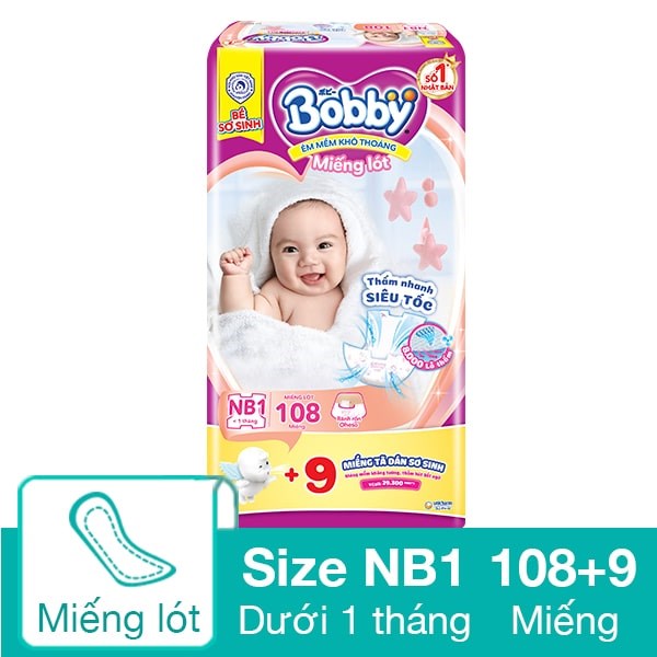 [🛒🇻🇳]Miếng lót Bobby size NB1 108 + 9 miếng (Dưới 1 tháng) – Bobby , SKU – 196960 – avakids.com 🇻🇳🛒Top1Shop🛒 🇻🇳Top1Vietnam🇻🇳 🛍🛒🇻🇳