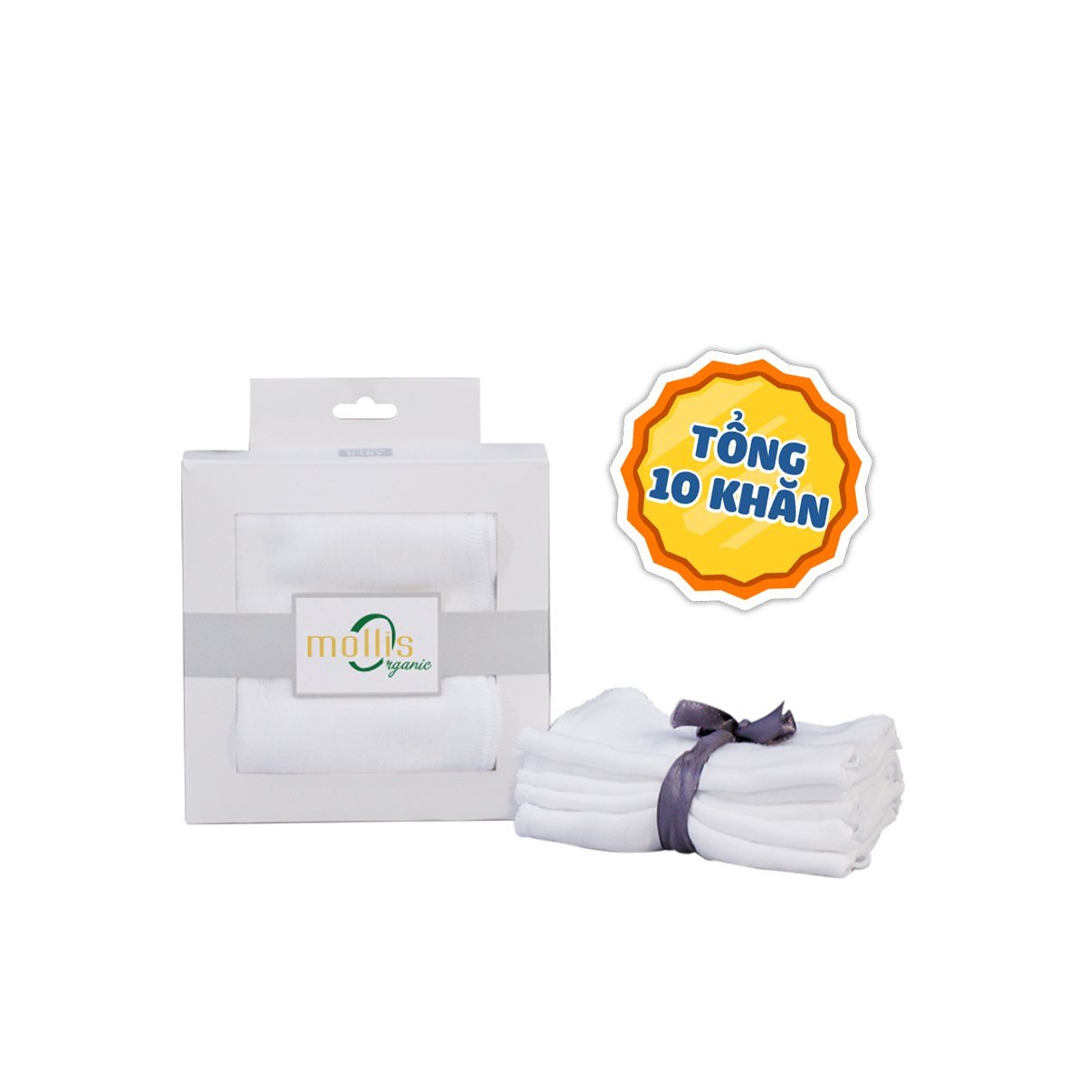 [🛒🇻🇳]Bộ 10 Khăn Mollis Cotton Organic Chăm Sóc Da Mặt 1 PB91 (HM8Px10) Tặng 2 Khẩu Trang L61 – Khăn Trẻ Em , SKU – – mollis.com.vn 🇻🇳🛒Top1Shop🛒 🇻🇳Top1Vietnam🇻🇳 🛍🛒🇻🇳