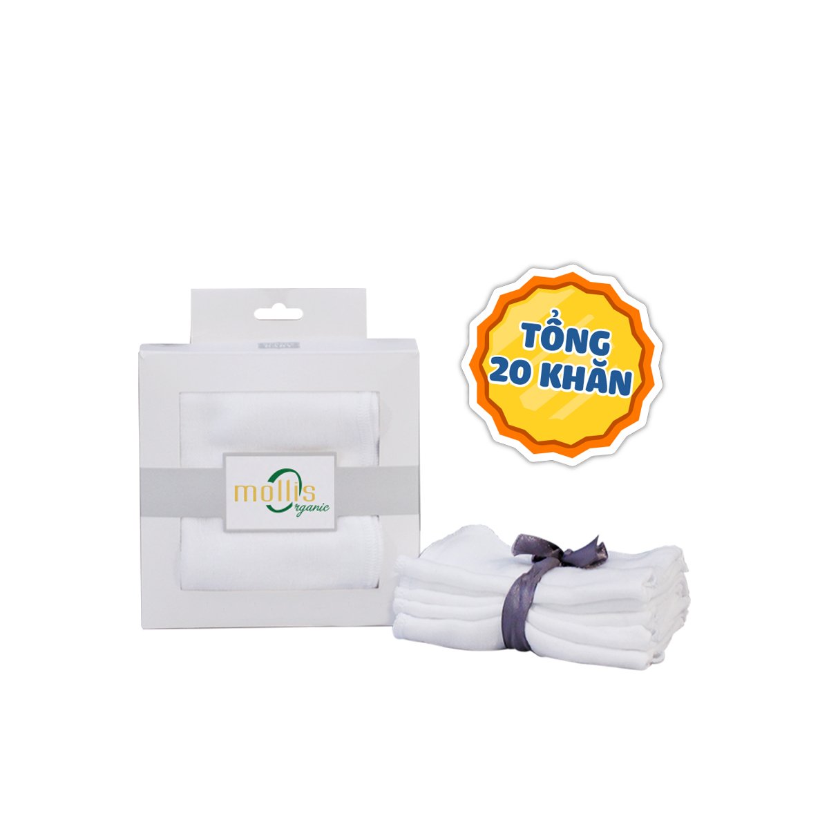 [🛒🇻🇳]Bộ 20 Khăn Mollis Cotton Organic Chăm Sóc Da Mặt 2 PB92 (HM8Px20) Tặng 2 Khẩu Trang L61 – Khăn Trẻ Em , SKU – – mollis.com.vn 🇻🇳🛒Top1Shop🛒 🇻🇳Top1Vietnam🇻🇳 🛍🛒🇻🇳