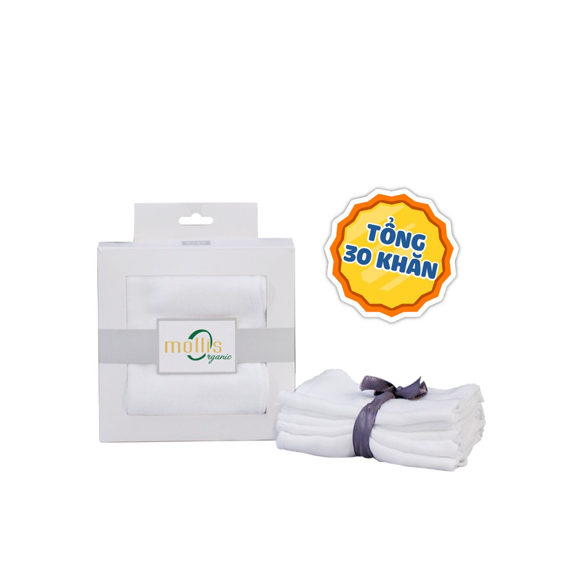 [🛒🇻🇳]Bộ 30 Khăn Mollis Cotton Organic Chăm Sóc Da Mặt 3 PB93 (HM8Px30) Tặng 2 Khẩu Trang L61 – Khăn Trẻ Em , SKU – – mollis.com.vn 🇻🇳🛒Top1Shop🛒 🇻🇳Top1Vietnam🇻🇳 🛍🛒🇻🇳