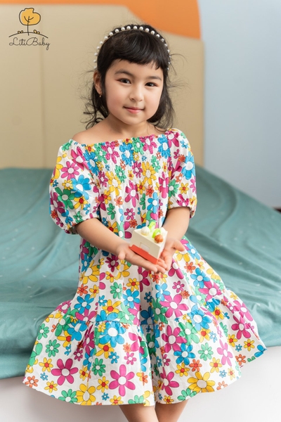 [🛒🇻🇳]Váy thô hoa ngắn tay dúm ngực 2/12 – facebook , SKU – PVN26203 – litibaby.com 🇻🇳🛒Top1Shop🛒 🇻🇳Top1Vietnam🇻🇳 🛍🛒🇻🇳