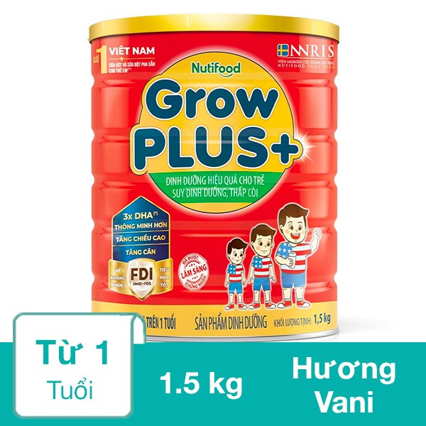 [🛒🇻🇳]Sữa bột Nutifood GrowPLUS+ đỏ hương vani 1.5 kg (từ 1 tuổi) dành cho trẻ suy dinh dưỡng, thấp còi – Nutifood , SKU – 85234 – avakids.com 🇻🇳🛒Top1Shop🛒 🇻🇳Top1Vietnam🇻🇳 🛍🛒🇻🇳