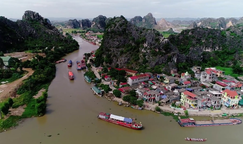 Cảnh đẹp Ninh Bình. Làng nổi Kênh Gà