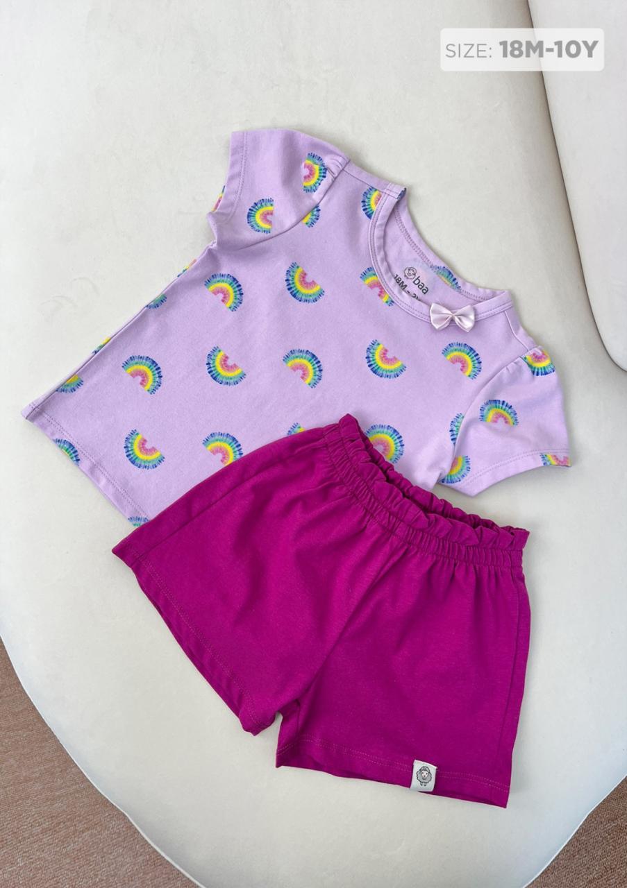 [🛒🇻🇳]Đồ Bộ Ngắn Tay Bé Gái Tím Cầu Vồng – , SKU – – baababy.com.vn 🇻🇳🛒Top1Shop🛒 🇻🇳Top1Vietnam🇻🇳 🛍🛒🇻🇳