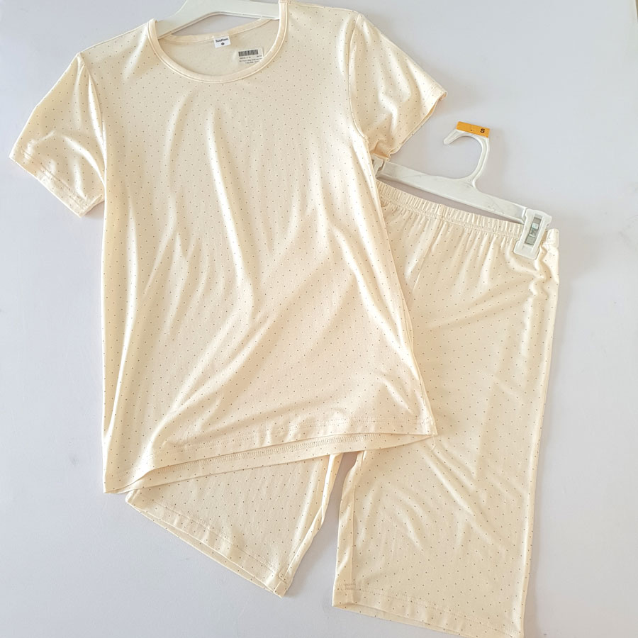 [🛒🇻🇳][34kg-40kg] Đồ bộ thun lạnh mát rượi mùa hè hàng VN xuất Hàn màu kem in bi – Thời trang trẻ em Bé Sành Điệu , SKU – BN248-17 – besanhdieu.com 🇻🇳🛒Top1Shop🛒 🇻🇳Top1Vietnam🇻🇳 🛍🛒🇻🇳