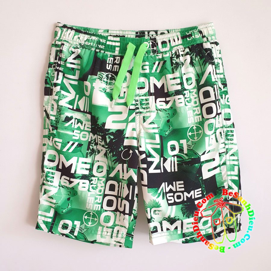 [🛒🇻🇳][22kg-60kg] Quần đi biển vải nhanh khô hàng xuất xịn màu xanh lá chữ – Cat & Jack , SKU – QN375-4 – besanhdieu.com 🇻🇳🛒Top1Shop🛒 🇻🇳Top1Vietnam🇻🇳 🛍🛒🇻🇳