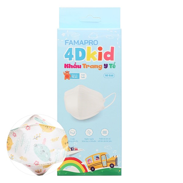 [🛒🇻🇳]Hộp 10 cái khẩu trang y tế 4D cho bé FAMAPRO 3 lớp – FAMAPRO , SKU – 283374 – avakids.com 🇻🇳🛒Top1Shop🛒 🇻🇳Top1Vietnam🇻🇳 🛍🛒🇻🇳