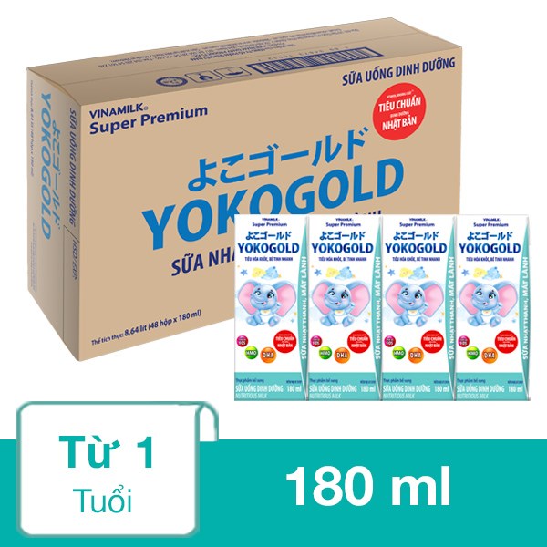 [🛒🇻🇳]Thùng 48 hộp sữa pha sẵn Vinamilk YokoGold 180 ml (từ 1 tuổi) – Vinamilk , SKU – 253110 – avakids.com 🇻🇳🛒Top1Shop🛒 🇻🇳Top1Vietnam🇻🇳 🛍🛒🇻🇳