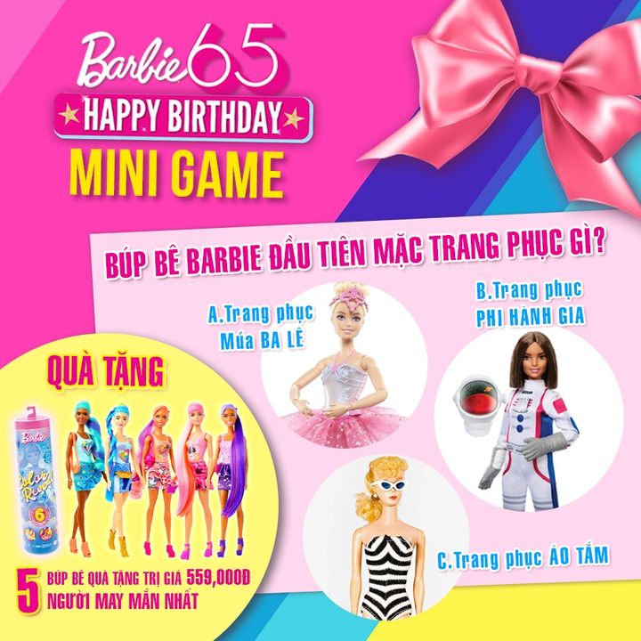 [🧸️🇻🇳] Mykingdom – Đồ Chơi Chính Hãng – An Toàn Cho Bé – Giá Tốt Cho Mẹ 🛴Top1Toys 🧸️ – [MINIGAME BARBIE] MỪNG SINH NHẬT LẦN THỨ 65 của CÔ NÀNG BARBIE XINH ĐẸPHòa cùn …