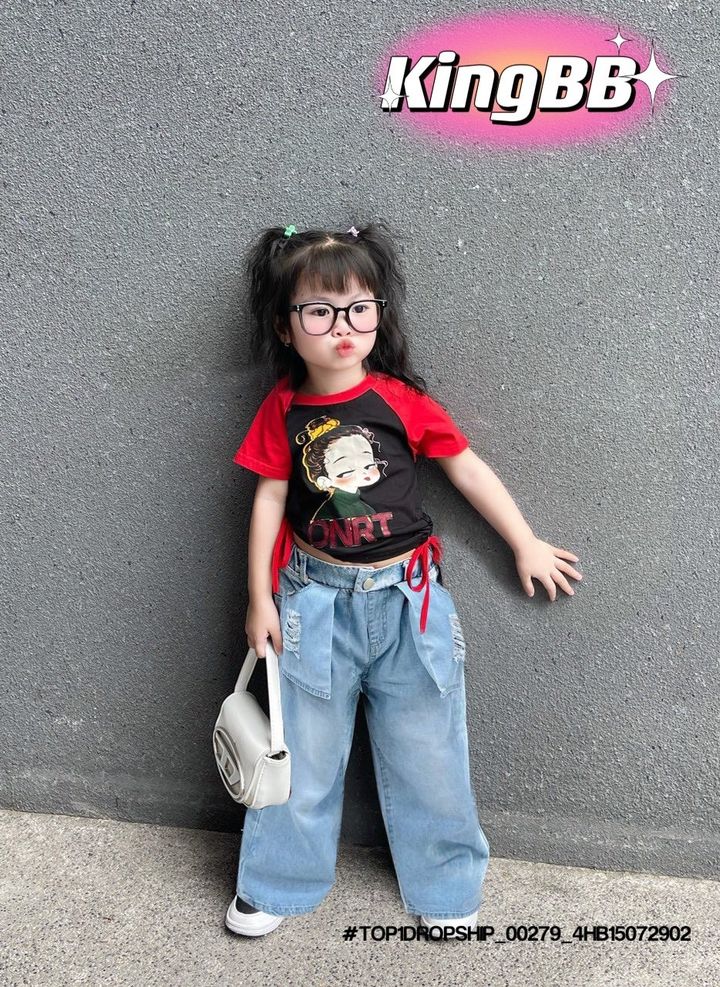 [🆕🇻🇳] Phân Phối – Bán Buôn – Bán Sỉ Vkids 😎❤️️⭐️ – ☘️Buôn_sỉ_SG☘️ Bộ bé gái, áo chất thun cotton, quần jean lưng thun, size 10-43 …