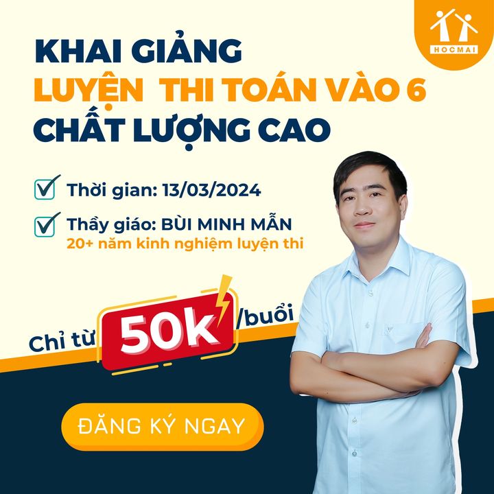 [👨‍🎓🇻🇳] Hocmai.vn Tiểu học 👨‍🎓 Top1Learn 👩‍🎓 – 🔔TUYỂN SINH LỚP TOÁN LUYỆN THI VÀO 6 THCS CHẤT LƯỢNG CAO 



❗Lớp khai giảng  …