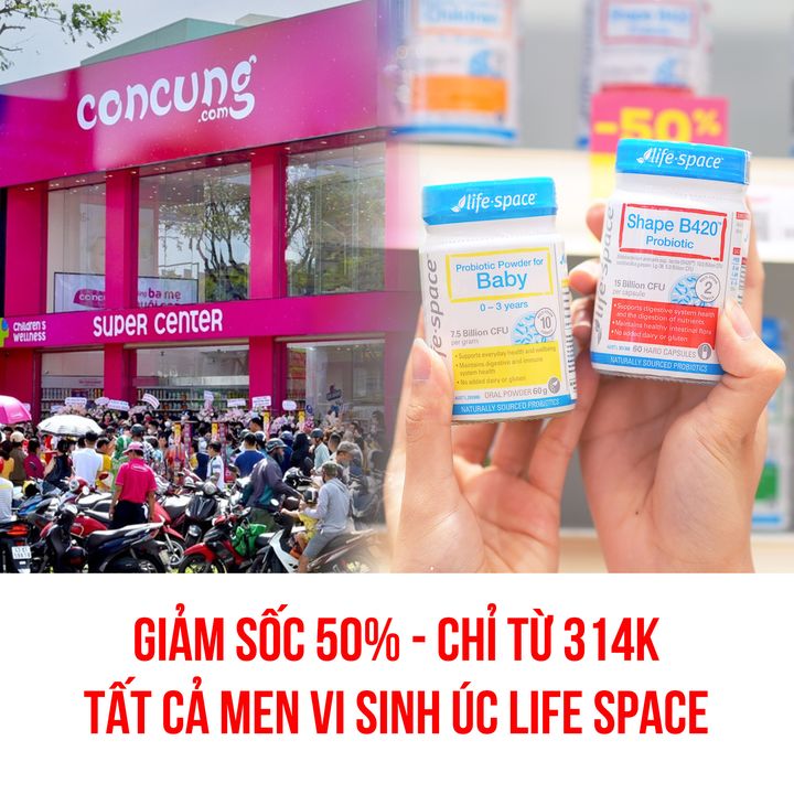 [👶🇻🇳] Con Cưng – Mang đến những sản phẩm tốt nhất cho trẻ em Việt Nam 😎❤️️⭐️ – 💥 GIẢM SỐC 50% – CHỈ TỪ #314K: TẤT CẢ MEN VI SINH ÚC LIFE SPACE💖 “Giá giảm  …
