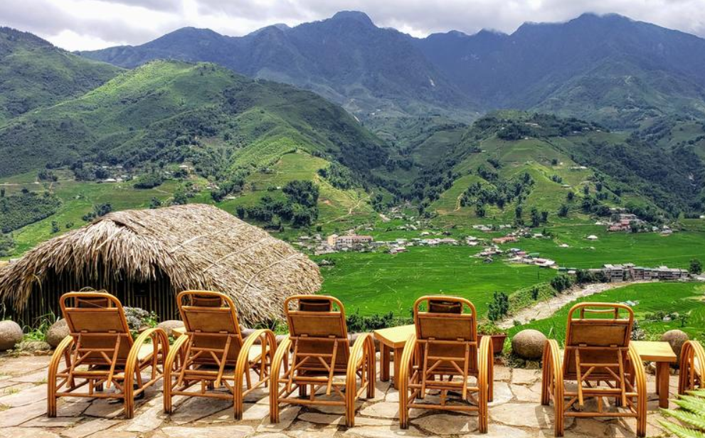 Review du lịch bản Lao Chải Sapa. View tại một homestay ở bản Lao Chải