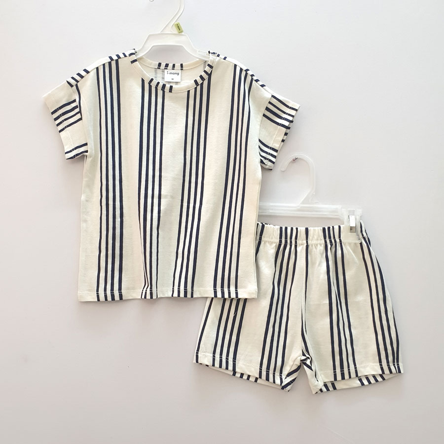 [🛒🇻🇳][9kg-21kg] Đồ bộ xuất Hàn cho bé kiểu Unisex phù hợp cả bé trai và bé gái màu kem sọc đen – Thời trang trẻ em Bé Sành Điệu , SKU – BN249-02 – besanhdieu.com 🇻🇳🛒Top1Shop🛒 🇻🇳Top1Vietnam🇻🇳 🛍🛒🇻🇳