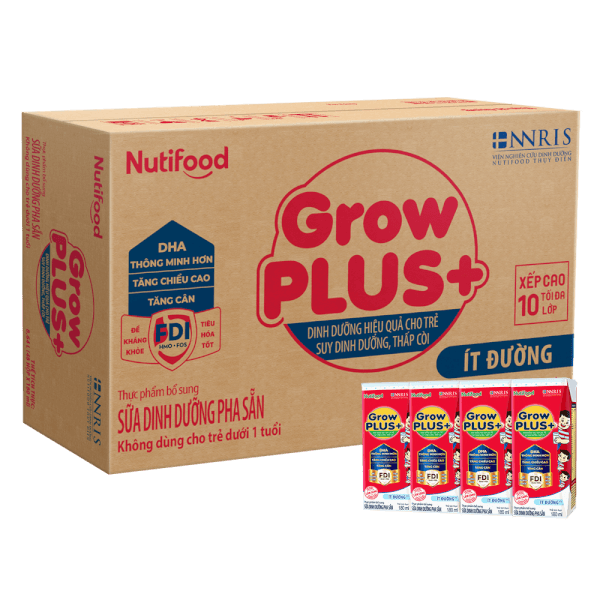[🛒🇻🇳]Thùng SPDDPS GrowPLUS 180ml Ít đường (lốc 4 hộp) – 12 lốc – GrowPLUS+ Đỏ , SKU – 6697000000004 – concung.com 🇻🇳🛒Top1Shop🛒 🇻🇳Top1Vietnam🇻🇳 🛍🛒🇻🇳