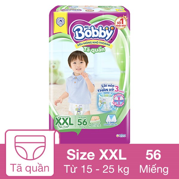 [🛒🇻🇳]Tã quần Bobby size XXL 56 miếng (15 – 25 kg) – Bobby , SKU – 194738 – avakids.com 🇻🇳🛒Top1Shop🛒 🇻🇳Top1Vietnam🇻🇳 🛍🛒🇻🇳