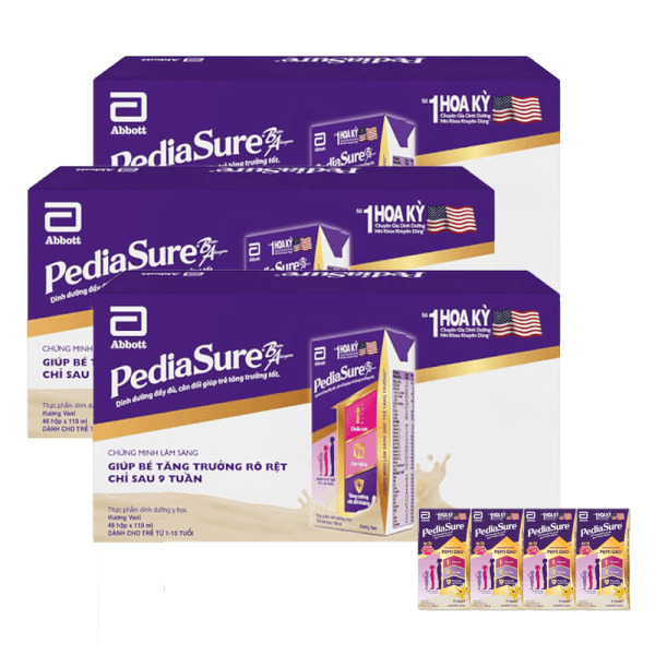 [🛒🇻🇳]Combo 3 Thùng Thực phẩm dinh dưỡng y học cho trẻ 1-10 tuổi: Pediasure hương vani (110ml) (Lốc 4) – PediaSure , SKU – 2024000000010 – concung.com 🇻🇳🛒Top1Shop🛒 🇻🇳Top1Vietnam🇻🇳 🛍🛒🇻🇳