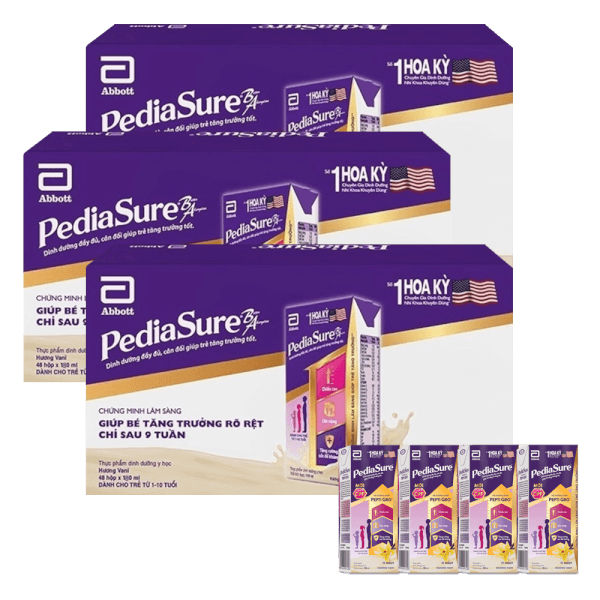 [🛒🇻🇳]Combo 3 Thùng Thực phẩm dinh dưỡng y học cho trẻ 1-10 tuổi: Pediasure hương vani (180ml) (Lốc 4) – PediaSure , SKU – 2024000000011 – concung.com 🇻🇳🛒Top1Shop🛒 🇻🇳Top1Vietnam🇻🇳 🛍🛒🇻🇳
