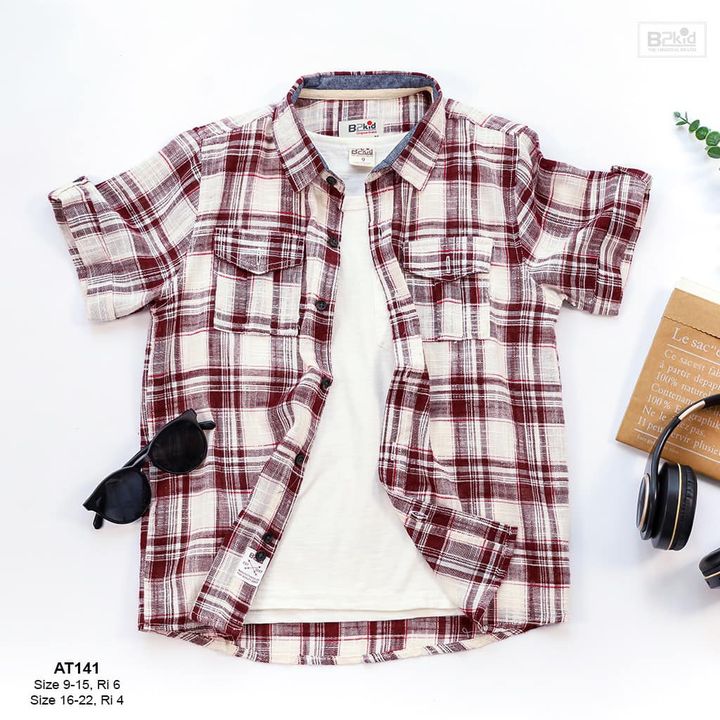 [🙇🇻🇳] B2KID – Chuyên sỉ buôn quần áo trẻ em 😎❤️️⭐️ – Sơ mi caro ngắn tay B2KID hàng có sẵnAT141☘️ Chất liệu: sô thô mềm, vải  …