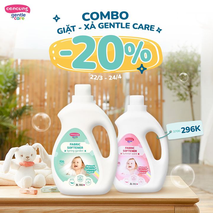 [👶🇻🇳] Con Cưng – Mang đến những sản phẩm tốt nhất cho trẻ em Việt Nam 😎❤️️⭐️ – GIẢM 20% COMBO GIẶT XẢ GENTLE CARE 3L💦 Quần áo của Bé yêu và cả nhà lúc nà …