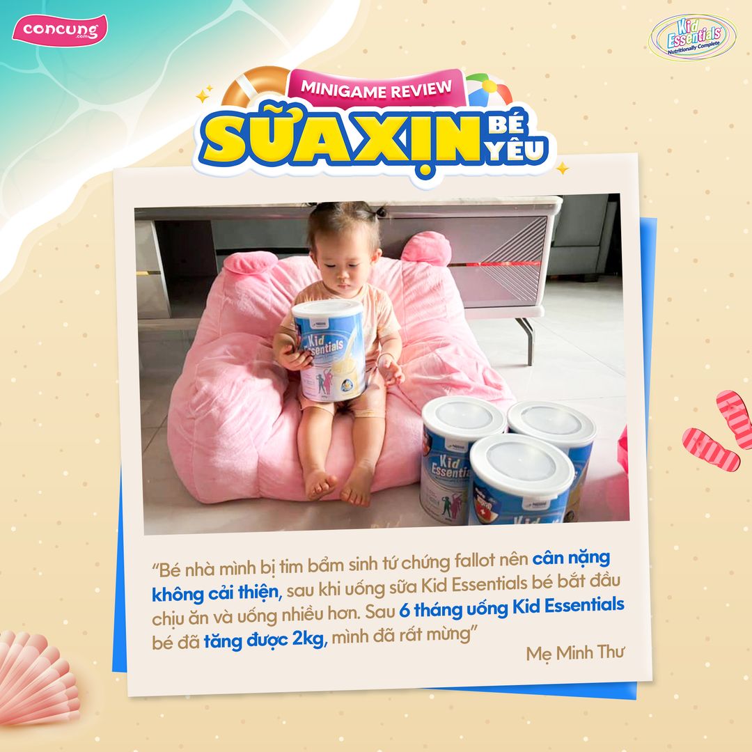 [🆕🇻🇳]  Con Cưng – Mang đến những sản phẩm tốt nhất cho trẻ em Việt Nam 😎❤️️⭐️ “Bé nhà mình bị tim bẩm sinh tứ chứng fallot nên cân nặng không cải thiện, sau khi uống sữa Kid Essentials bé bắt đầu chịu ăn và uống nhiều hơn. Sau 6 thán , shares-2✔️ , likes-42❤️️ , date-2024-05-14 13:40:07🇻🇳🇻🇳🇻🇳📰🆕