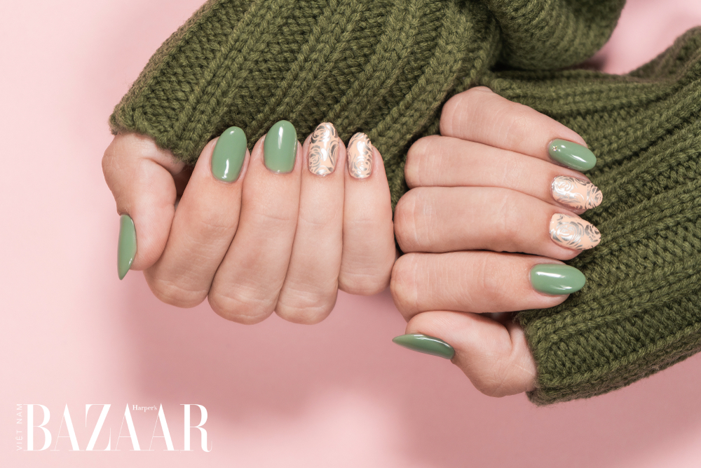 Mẫu nail với màu pastel