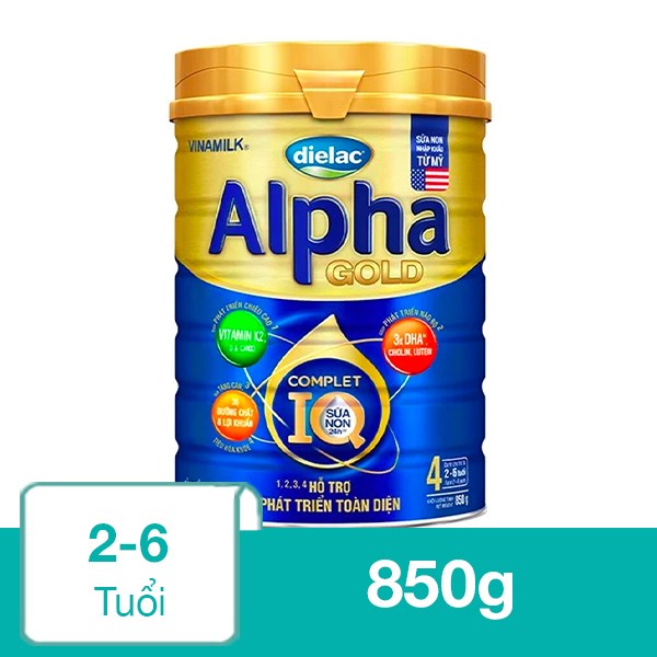 [🛒🇻🇳]Sữa bột Dielac Alpha Gold IQ số 4 (sữa non) 850g (2 – 6 tuổi) – Dielac , SKU – 184776 – avakids.com 🇻🇳🛒Top1Shop🛒 🇻🇳Top1Vietnam🇻🇳 🛍🛒🇻🇳