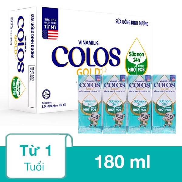 [🛒🇻🇳]Thùng 48 hộp sữa non pha sẵn Vinamilk ColosGold 180 ml (từ 1 tuổi) – Vinamilk , SKU – 253107 – avakids.com 🇻🇳🛒Top1Shop🛒 🇻🇳Top1Vietnam🇻🇳 🛍🛒🇻🇳