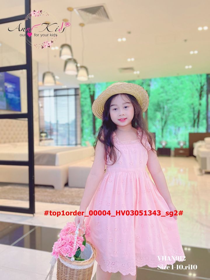 [🆕🇻🇳] Phân Phối – Bán Buôn – Bán Sỉ Vkids 😎❤️️⭐️ – 💖Buôn_sỉ_HN💖 Váy xinh diện hè cho bé gái, chất boil thêu 2 lớp, 2 dây bèo chu …