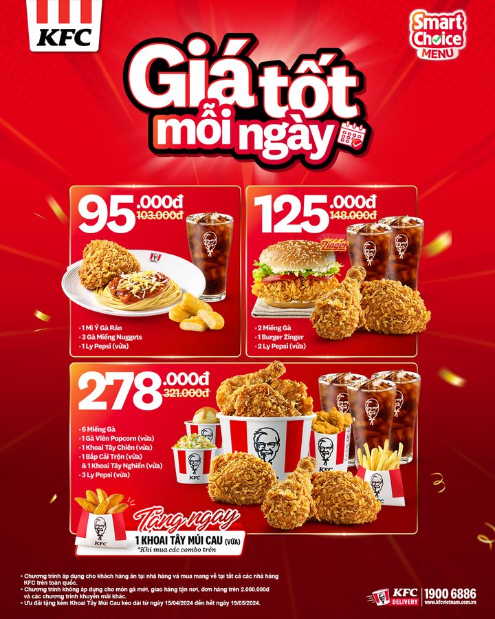 [🍗🇻🇳] KFC Vietnam 🍔Top1Food 🍗 – 🎉RÔM RẢ BỮA NGON, DEAL HỜI CỰC ĐÃ!🍗



Các fans gà iu ơi ghé KFC mỗi ngày  …