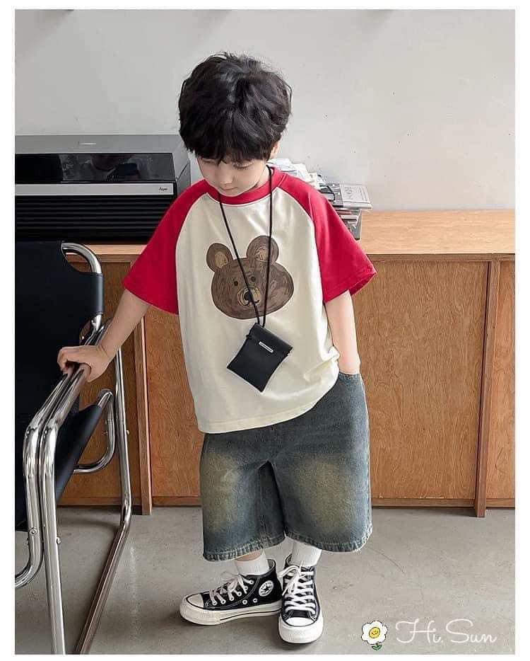 [🆕🇻🇳] Nhà Hạt Dẻ – Thời trang Trẻ em và Gia đình 😎❤️️⭐️ HÀNG CÓ SẴN Ghim ngay mẫu này xinh cho các bé zai diện nè mẹ ơi  Set gồm 1 áo cotton raglan phối màu in hình gấu mix  quần bò lưng chun. Lên set bao bảnh l , shares-0✔️ , likes-2❤️️ , date-2024-05-08 07:19:14🇻🇳🇻🇳🇻🇳📰🆕