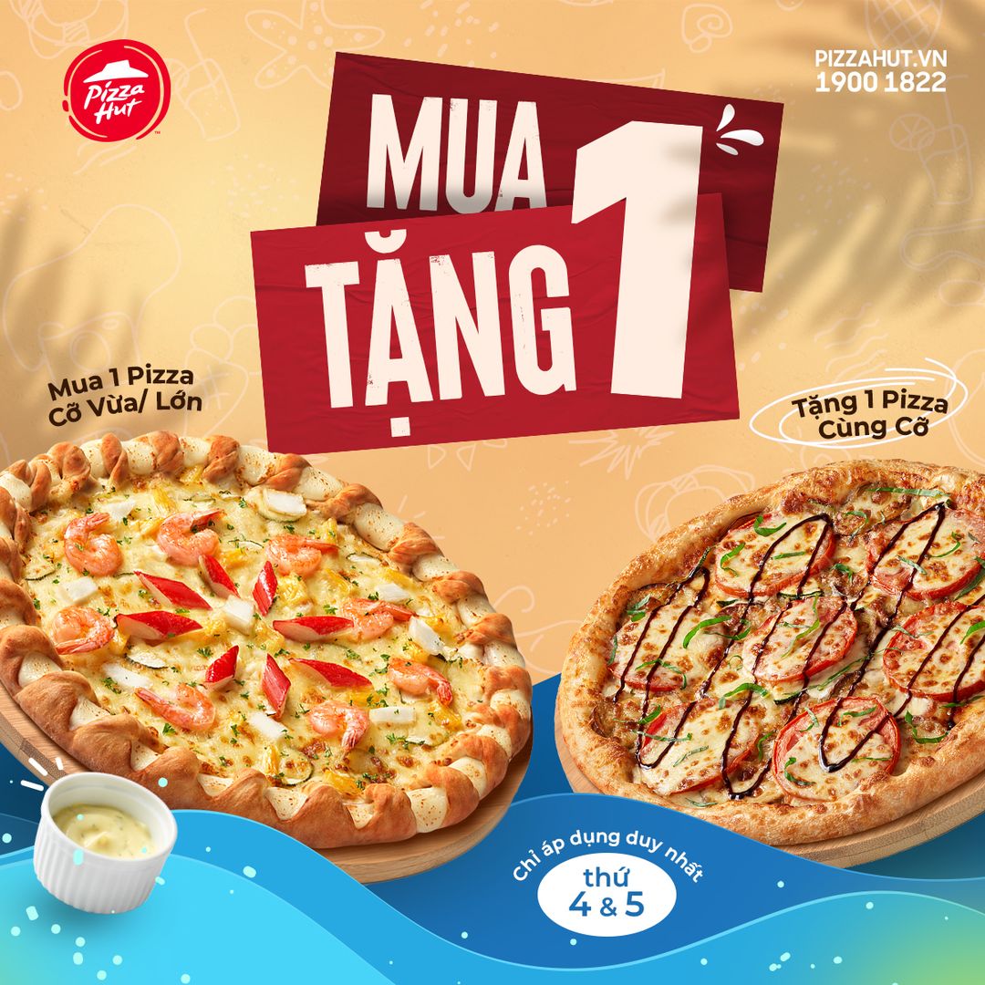 [🆕🇻🇳] Pizza Hut Việt Nam 🍔 Top1Food  🍜  TINH HOA HỘI TỤ, DEAL NÓNG CÓ ĐỦ
 ”MUA 1 TẶNG 1” CHỈ DUY NHẤT THỨ 4 & THỨ 5
 
”Ông hoàng” khuyến mãi, deal nóng trở lại. Duy nhất trong mùa hè này, cơn bã , shares-11✔️ , likes-99❤️️ , date-2024-06-11 08:59:02🇻🇳🇻🇳🇻🇳📰🆕