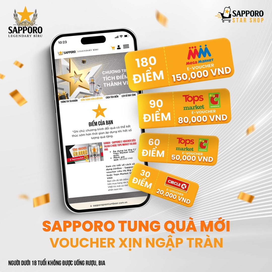 [🆕🇻🇳] Sapporo Vietnam 🍻 Top1Drink 🥂 Sapporo tung quà mới, hợp ý cả nhà mình!

 Anh em biết gì chưa? Chương trình “Tích điểm đổi quà” tại Sapporo Premium Beer Việt Nam vừa tung loạt deal vouch , shares-0✔️ , likes-2❤️️ , date-2024-06-09 14:05:37🇻🇳🇻🇳🇻🇳📰🆕