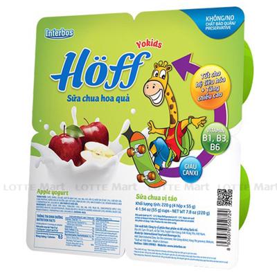 [🛒🇻🇳]Sữa Chua Hoff Kids Yogurt Vị Táo Lốc 4 Hộp 55G – , SKU – – lottemart.vn 🇻🇳🛒Top1Shop🛒 🇻🇳Top1Vietnam🇻🇳 🛍🛒🇻🇳