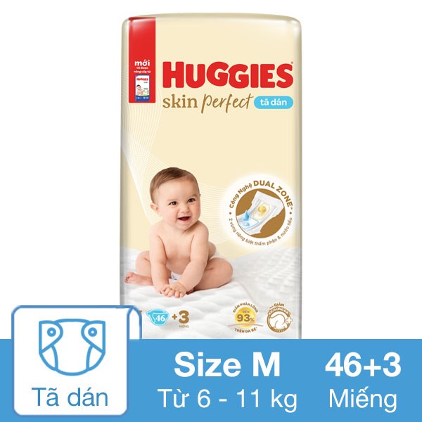 [🛒🇻🇳]Tã dán Huggies Skin Perfect size M 49 miếng (6 – 11 kg) – Giao bao bì ngẫu nhiên – Huggies , SKU – 286829 – avakids.com 🇻🇳🛒Top1Shop🛒 🇻🇳Top1Vietnam🇻🇳 🛍🛒🇻🇳