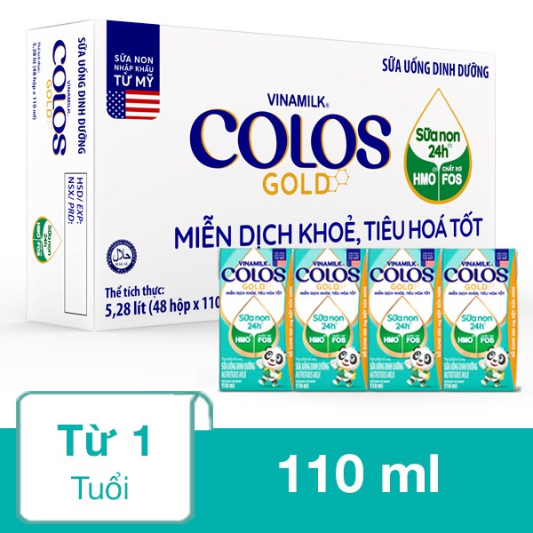 [🛒🇻🇳]Thùng 48 hộp sữa non pha sẵn Vinamilk ColosGold 110 ml (từ 1 tuổi) – Vinamilk , SKU – 258234 – avakids.com 🇻🇳🛒Top1Shop🛒 🇻🇳Top1Vietnam🇻🇳 🛍🛒🇻🇳
