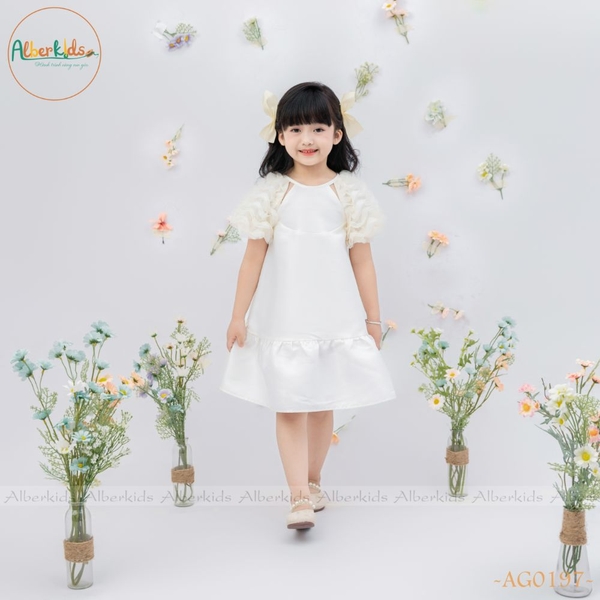 [🛒🇻🇳]Váy bé gái Trắng kem tay bồng Ag0197 – AlberKids , SKU – Ag0197-T-90 – alberkids.vn 🇻🇳🛒Top1Shop🛒 🇻🇳Top1Vietnam🇻🇳 🛍🛒🇻🇳