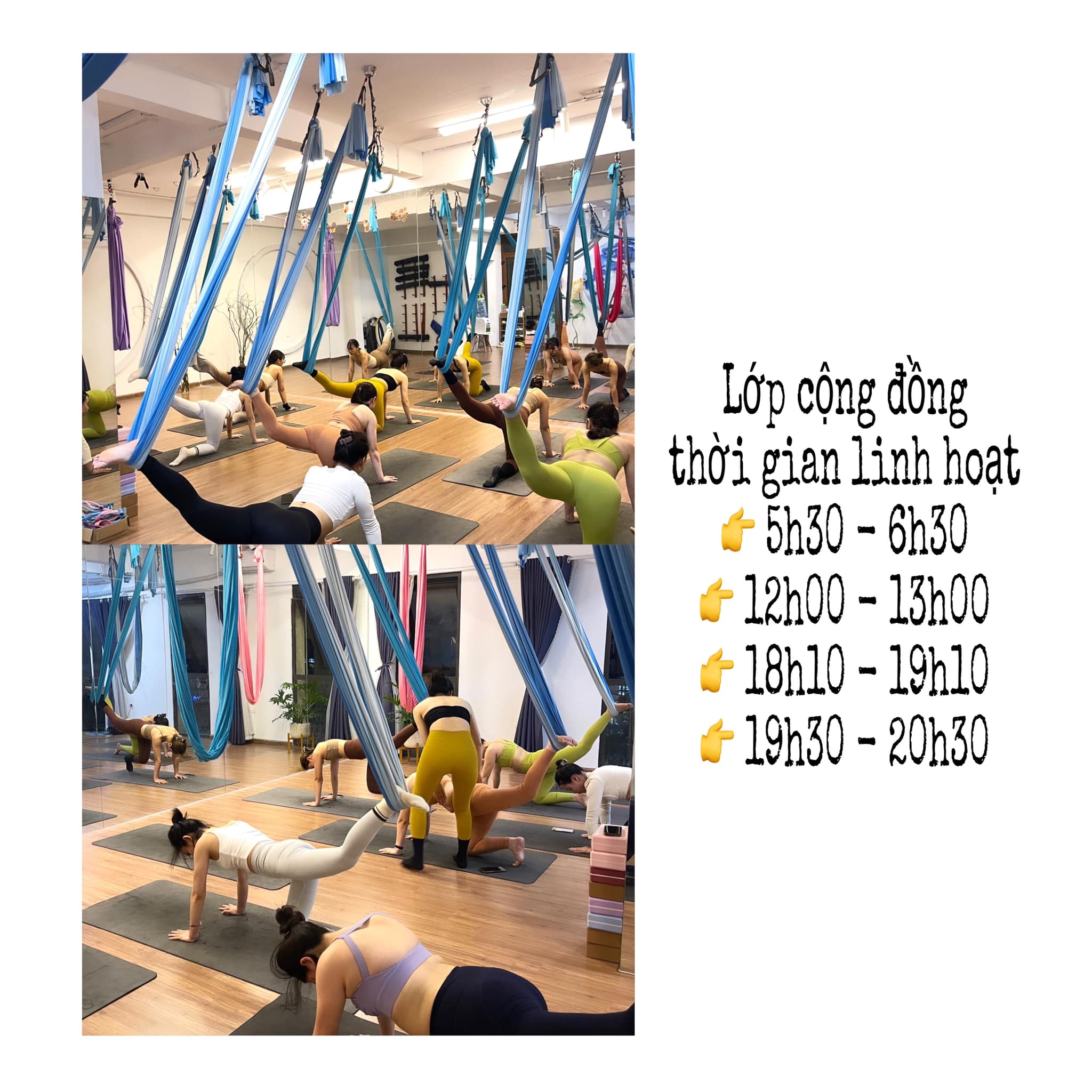 [🆕🇻🇳] Ann Studio – Aerial Yoga – YOGA | AERIAL | LYRA I SLING 🧘 Top1Yoga 🤸🏻‍♀️  𝐔̛𝐮 đ𝐚̃𝐢 𝐭𝐡𝐚́𝐧𝐠 𝟒 𝐜𝐡𝐨 𝐡𝐨̣𝐜 𝐯𝐢𝐞̂𝐧 đ𝐚̆𝐧𝐠 𝐤𝐢́ 𝐡𝐨̣𝐜 𝐭𝐡𝐞𝐨 𝐡𝐨̣̂𝐢 𝐧𝐡𝐨́𝐦 

 TẶNG thêm buổi cho tất cả các gói tập mà học viên đăng kí 

 𝐓𝐡𝐨̛̀𝐢 𝐠𝐢𝐚𝐧: 5h30-6h30 /  , shares-0✔️ , likes-12❤️️ , date-2024-04-05 13:41:34🇻🇳🇻🇳🇻🇳📰🆕