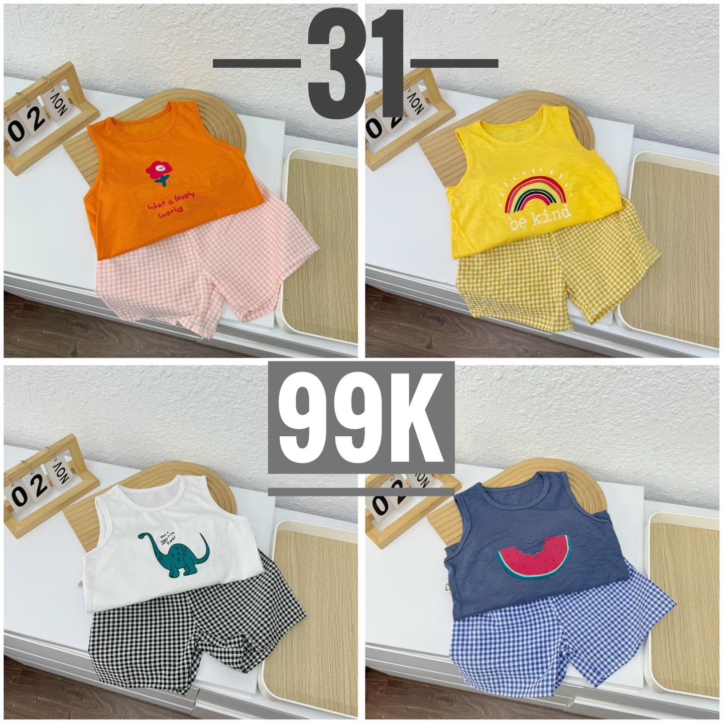 [🆕🇻🇳]  Bí Ngô baby shop – Chuyên quần áo bé gái 8-30kg (1- 9 tuổi) 😎❤️️⭐️ Bộ sát nách quần kẻ cho bé
———————-
Hàng siêu đẹp – chất siêu thích
Thiết kế : áo sát nách in hình ngộ nghĩnh không dính, không bong chóc kết hợp quần đ , shares-0✔️ , likes-0❤️️ , date-2024-05-23 04:32:37🇻🇳🇻🇳🇻🇳📰🆕