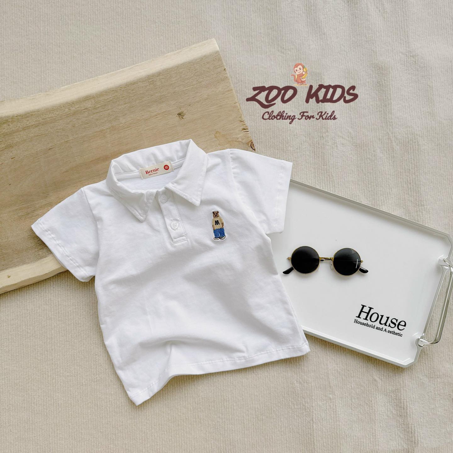 [🆕🇻🇳] ZOO KIDS 🧑‍🧒❤️️👶⭐️  Một item áo polo thiết kế basic với hoạ tiết gấu Whoau dễ thương
Thông tin sản phẩm
Chất liệu cotton mềm mát co giãn thoải mái và thấm hút mồ hôi
Cổ  , shares-0✔️ , likes-4❤️️ , date-2024-06-01 12:30:41🇻🇳🇻🇳🇻🇳📰🆕