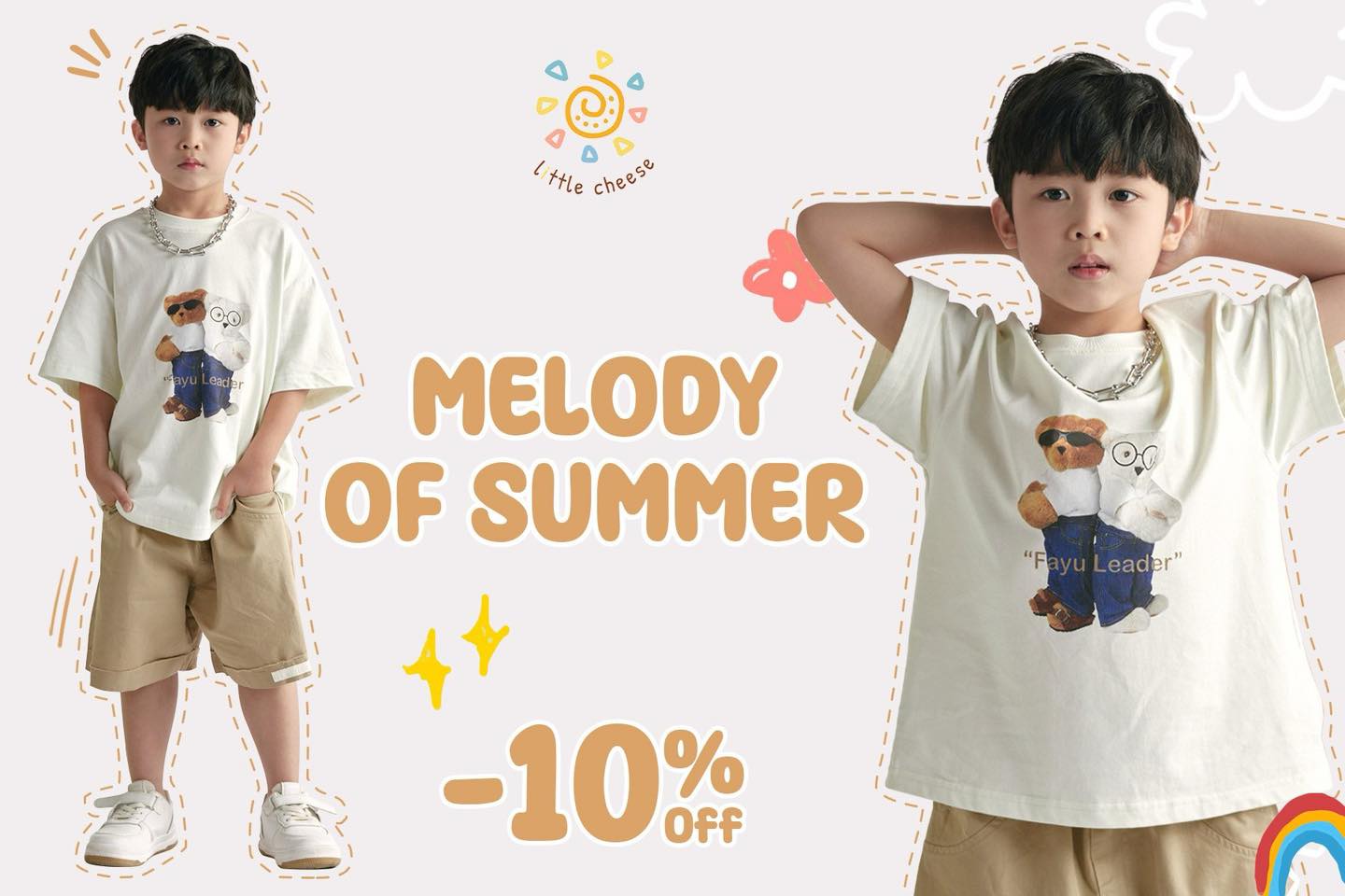 [🆕🇻🇳] Little cheese – Little cheese 🧀 korean style for kids 🧑‍🧒❤️️👶⭐️ SUMMER MELODY – With a sweet little boy
Tạo dấu ấn cho outfit mùa hè của bạn nhỏ cùng style năng động.Không chỉ gây ấn tượng ngay từ cái nhìn đầu tiên  , shares-2✔️ , likes-13❤️️ , date-2024-06-07 13:00:35🇻🇳🇻🇳🇻🇳📰🆕